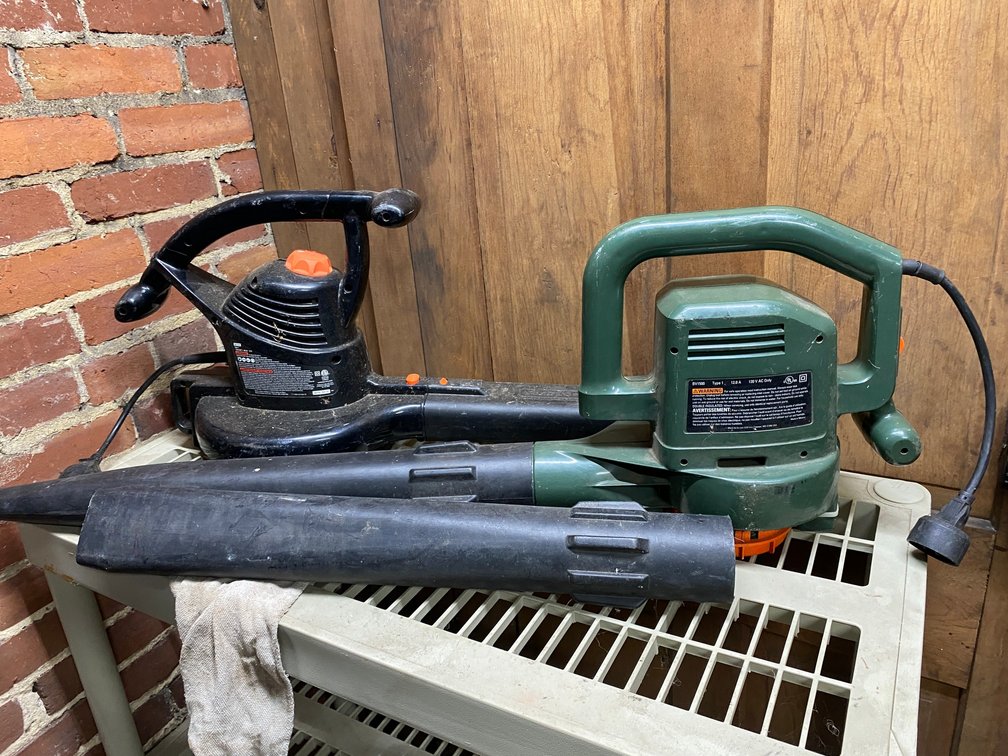 TWO ELECTRIC LEAF BLOWERS