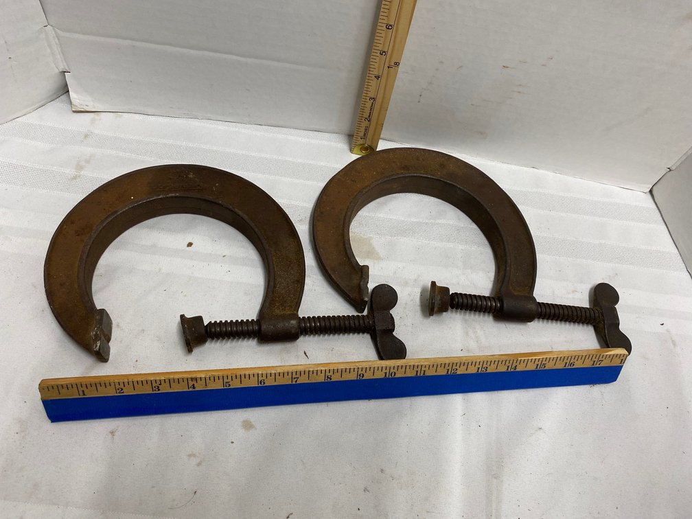 TWO ROUND JORGENSON CLAMPS