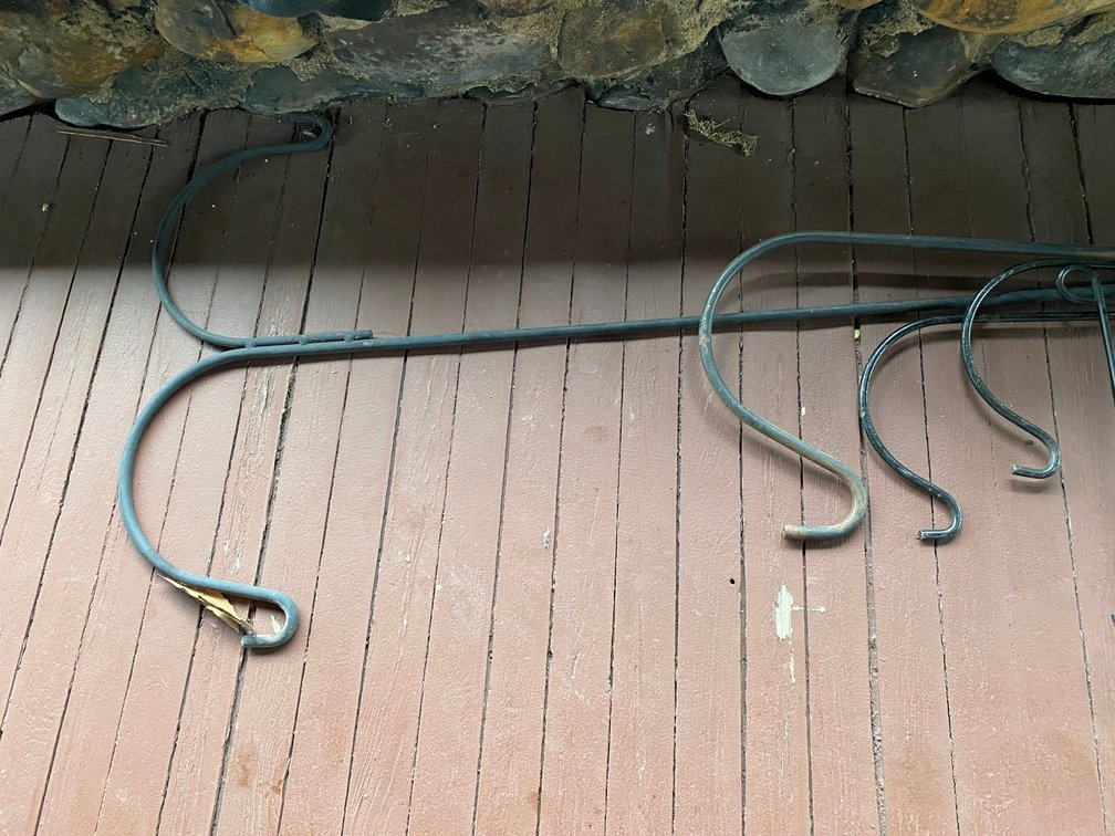FOUR SHEPHERD'S HOOKS