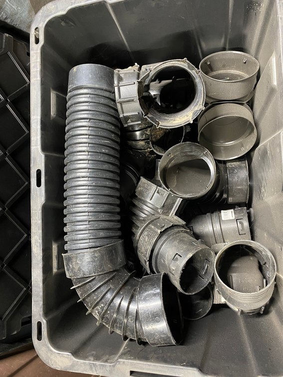 TOTE OF DOWNSPOUT COUPLERS