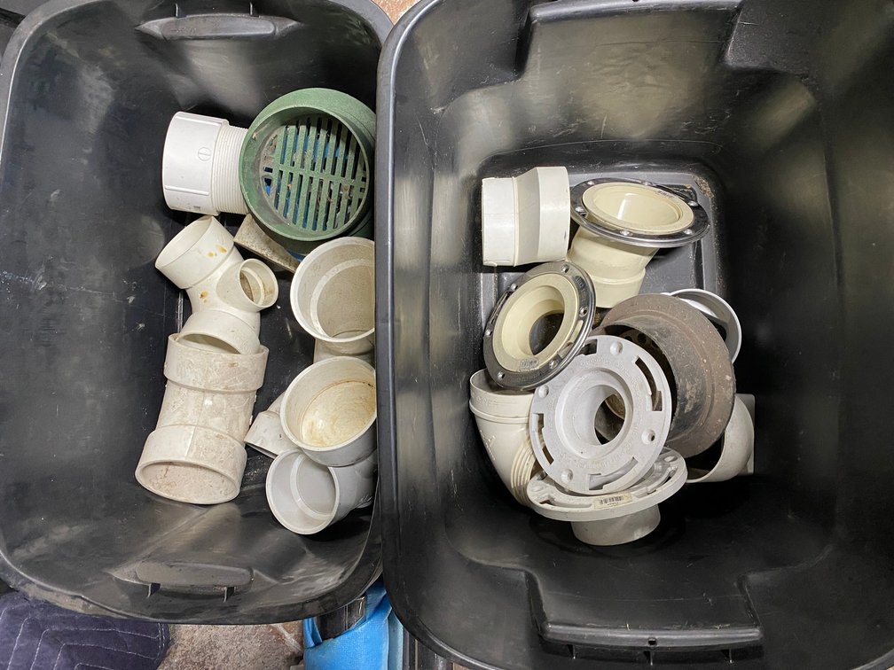 TWO TOTES OF PLASTIC
