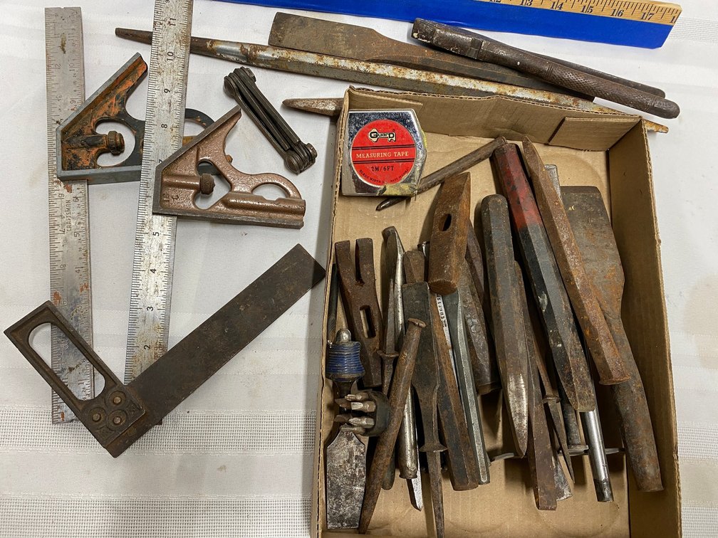 SQUARES, CHISELS, AND PUNCHES, AND ALLEN WRENCHES