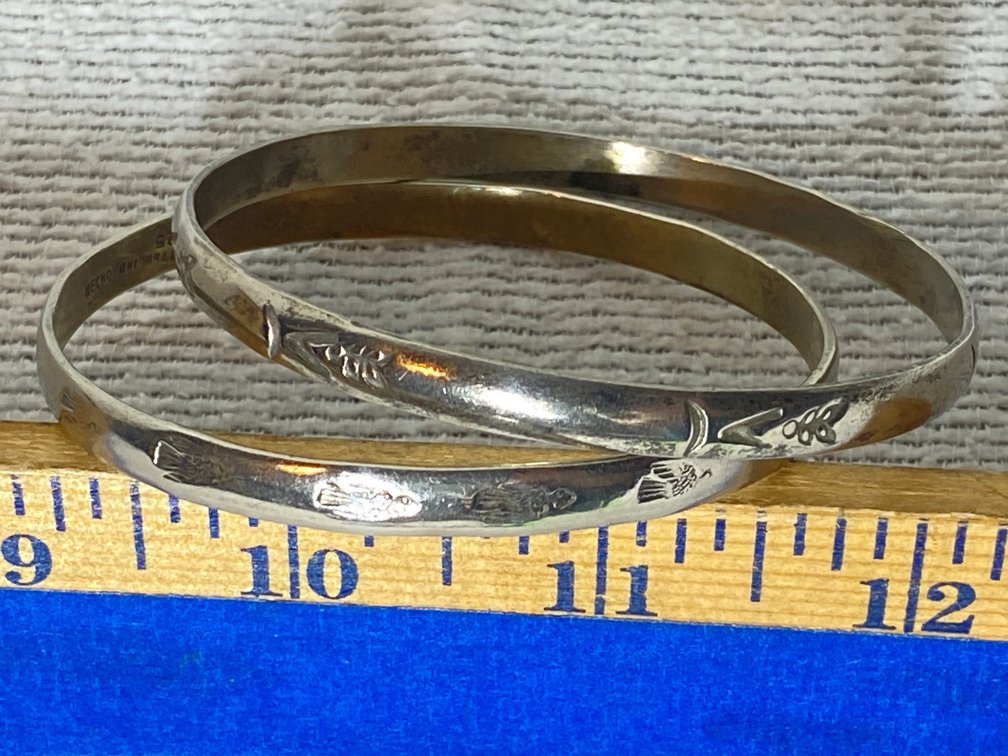 TWO BRACELETS MARKED 925