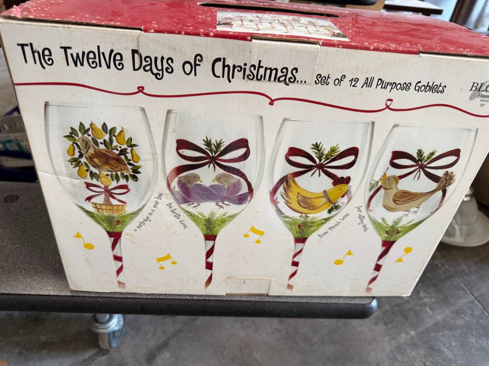 Twelve Days of Christmas goblets