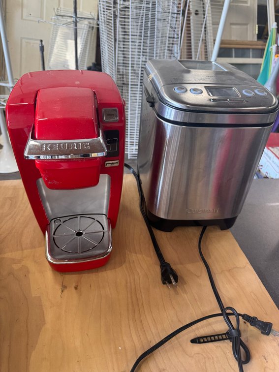 Cuisinart bread maker and Keurig coffee maker