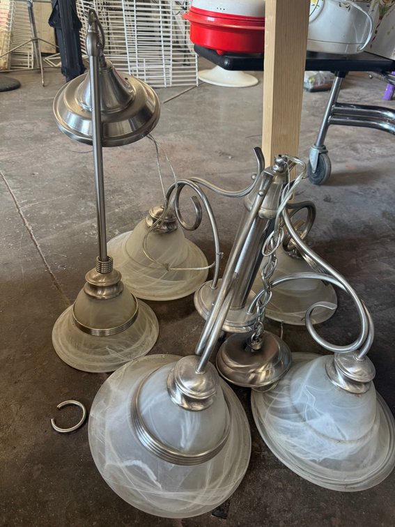 Five-light chandelier