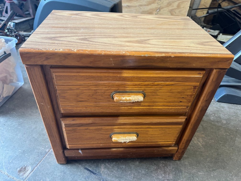 Vintage wooden nightstand