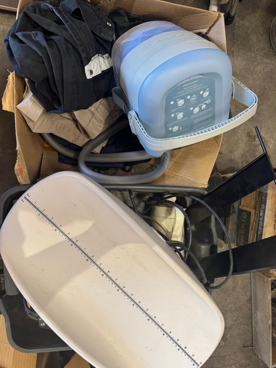 Baby scale, cold therapy unit and clothes