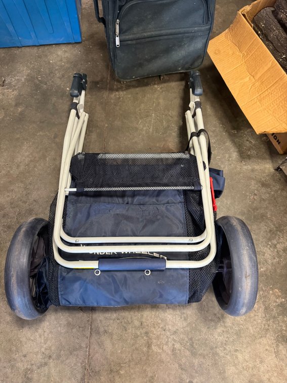 Folding utility cart and suitcase