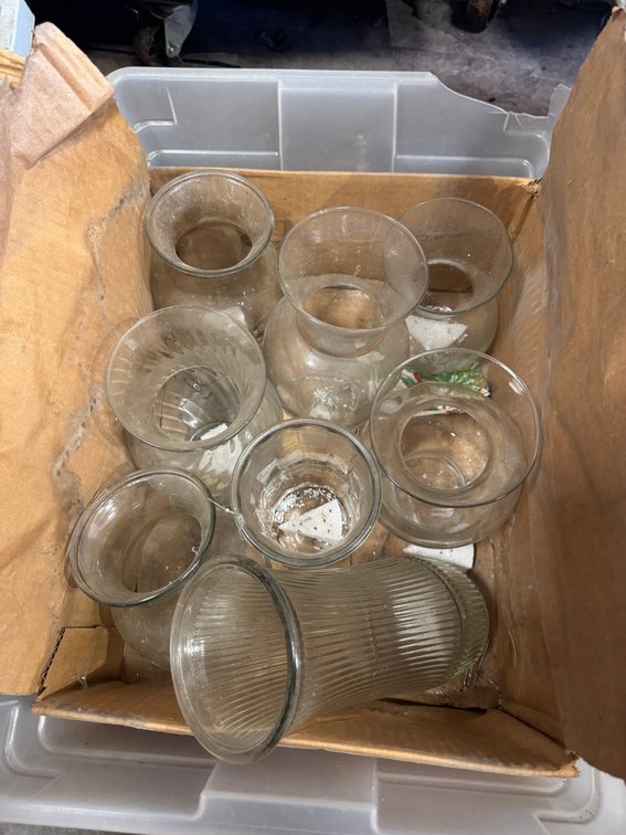 Glass drinkware and vases
