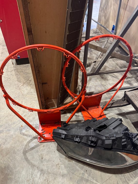 Basketball rims and headlight part