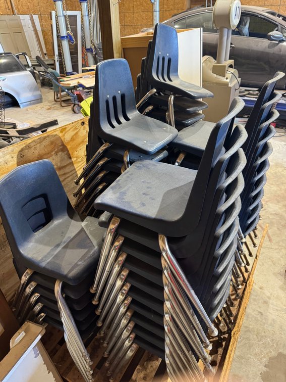 School stacking chairs