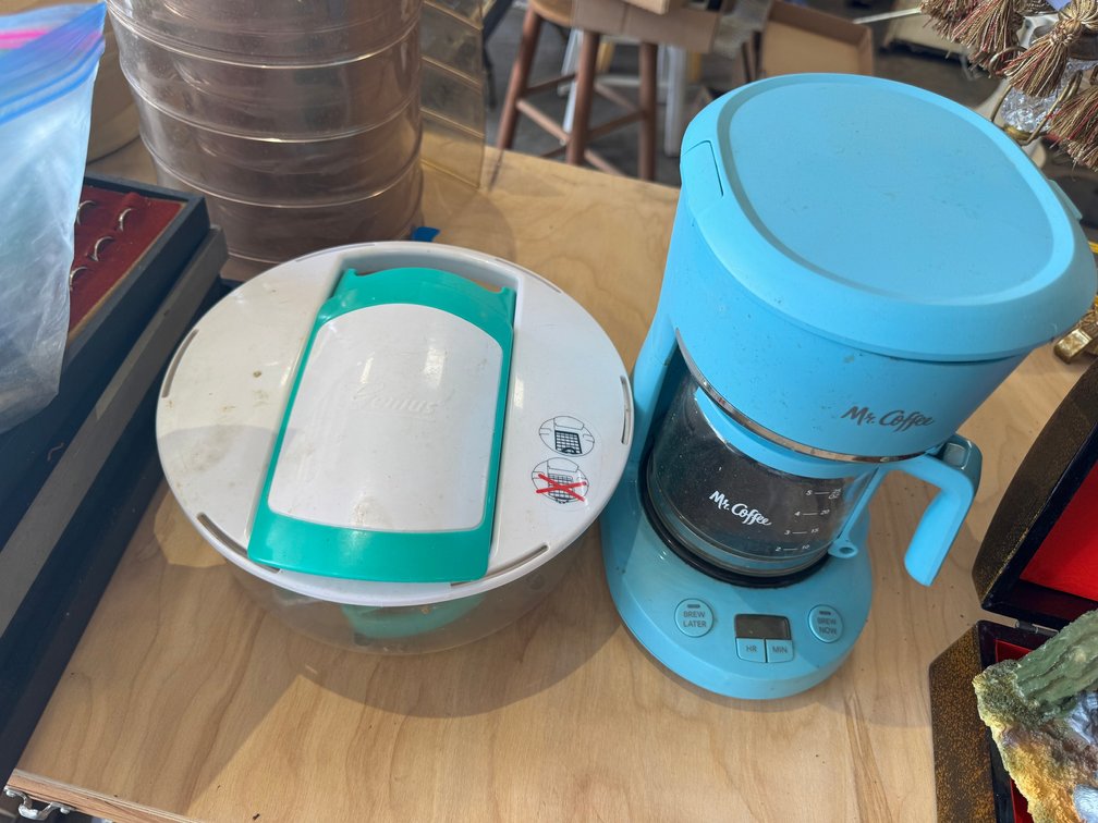 Mr. Coffee maker and Panasonic iron
