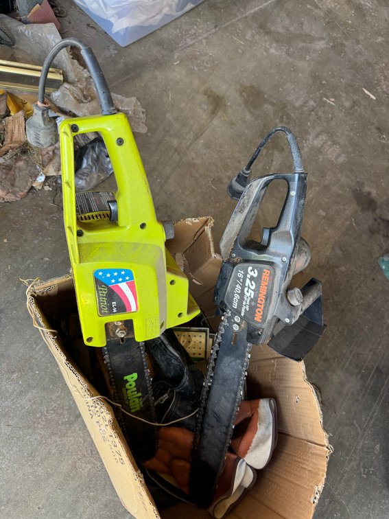 Ryobi cordless tool and Remington chainsaw