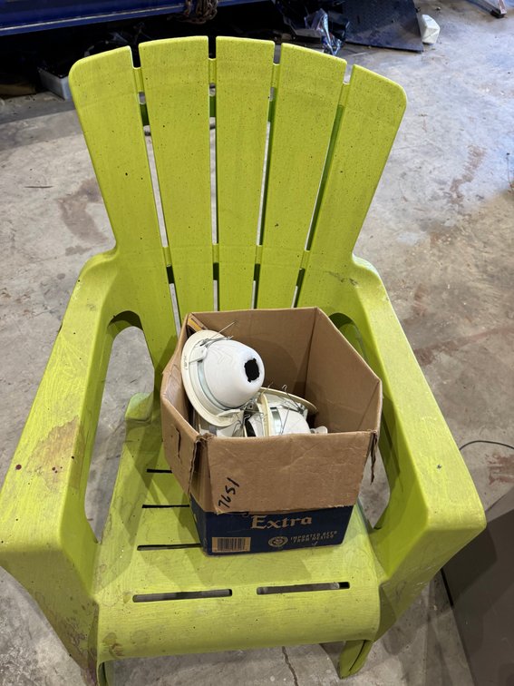Adirondack chairs and lighting trims