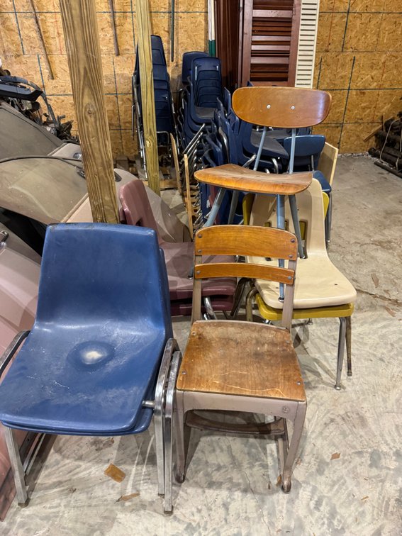 School stacking chairs