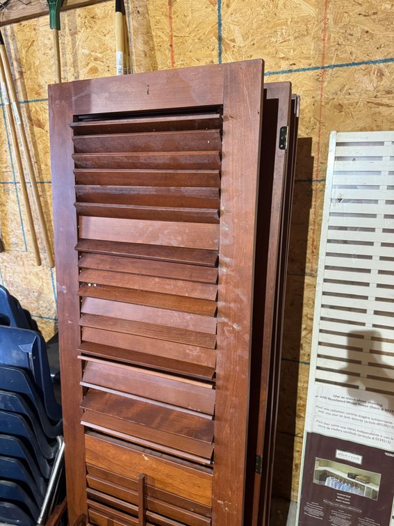 Vintage wooden shutters