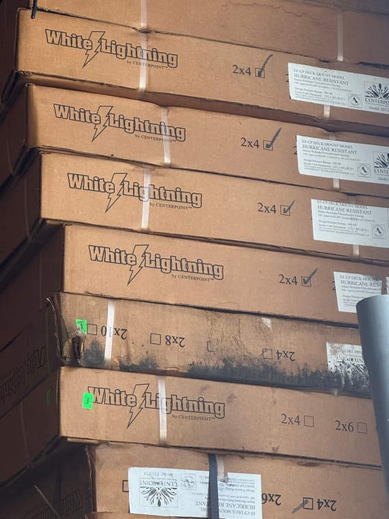 Boxed lighting fixtures or panels