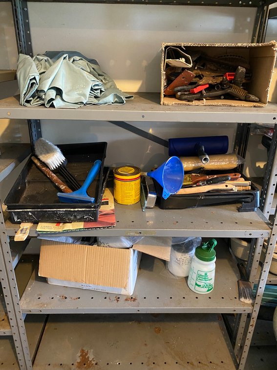 Contents of shelving unit**shelving unit not included**