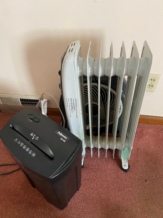 Electric heater, paper shredder, fan