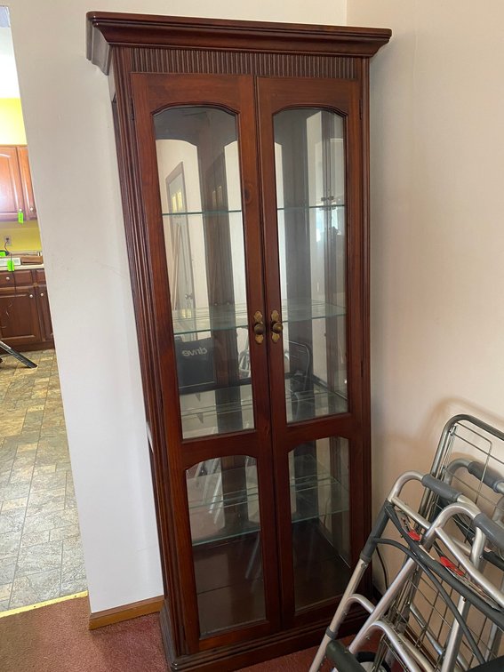 Lighted curio cabinet