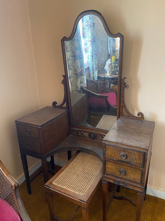 Early wooden vanity