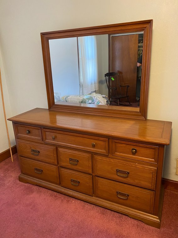 Dresser with mirror