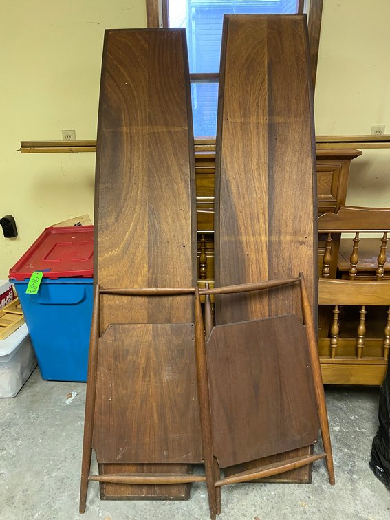 Mid-century style library table that has been disassembled