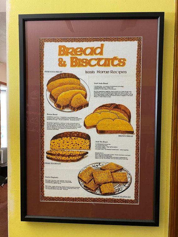Bread and Biscuits framed recipe board