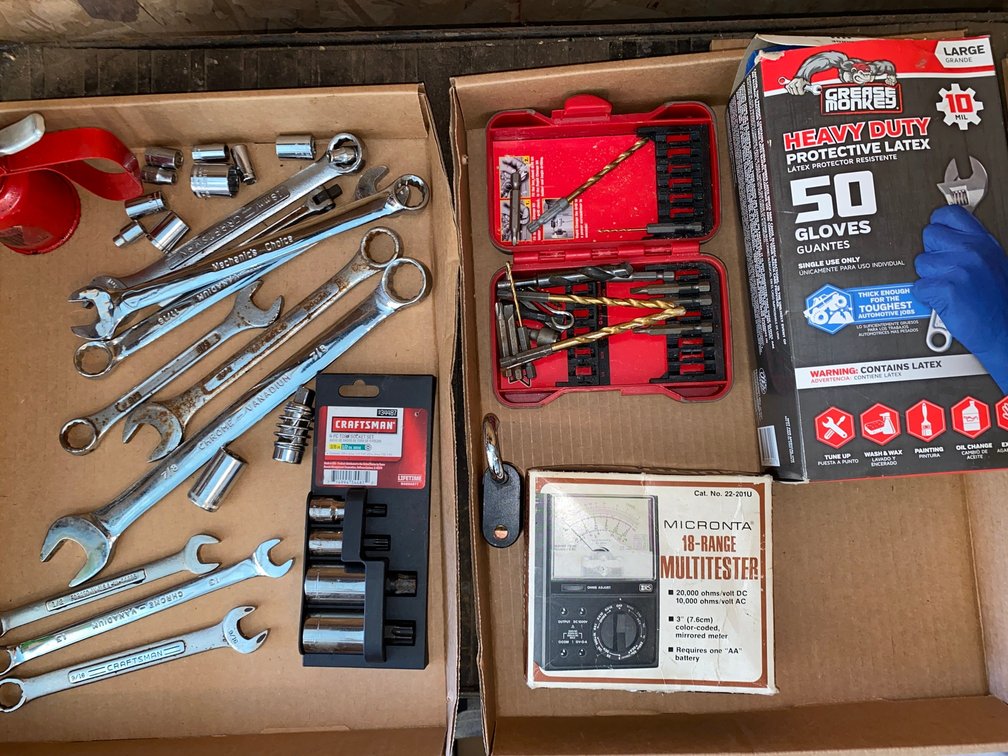 Ingersoll Rand Air Impact Wrench, Craftsman Drill & Hardware Lot