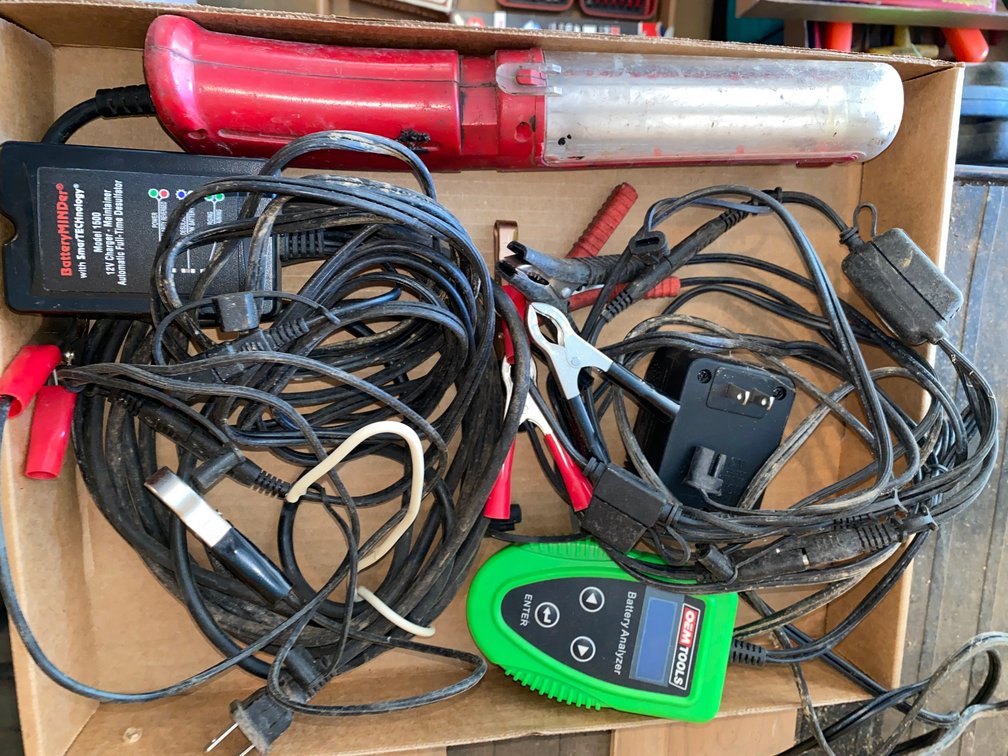 Battery Chargers, Analyzer, Trouble Light & Jumper Cables