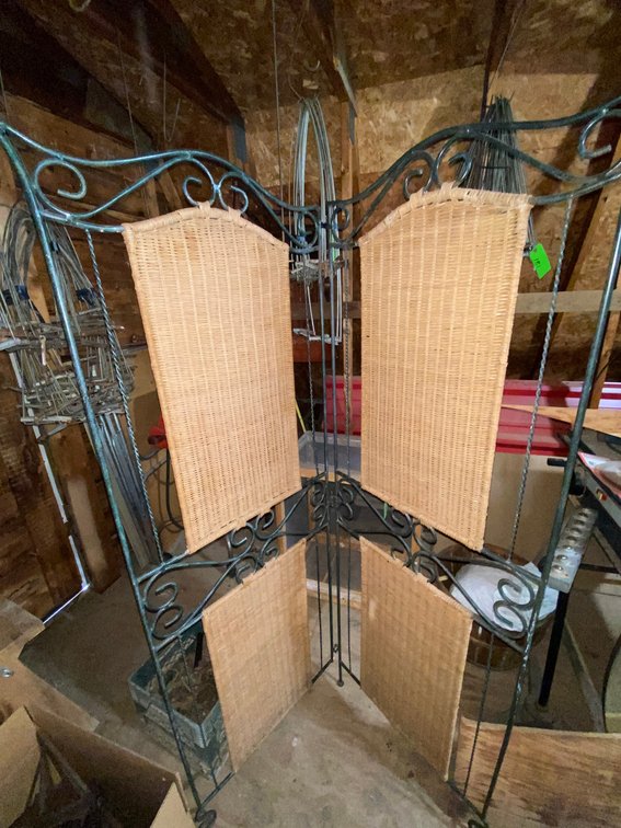Metal & Wicker Room Divider