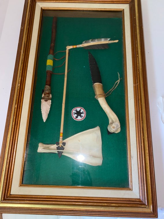 Framed Arrow, Spear & Knife