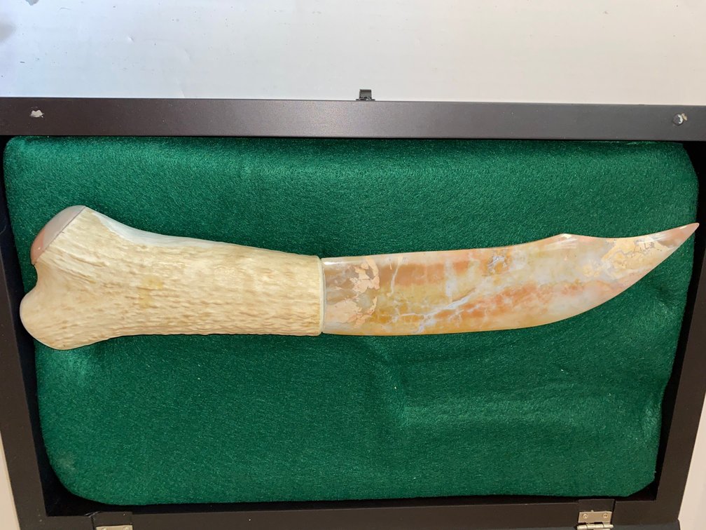 Bone-Handled Stone Knife