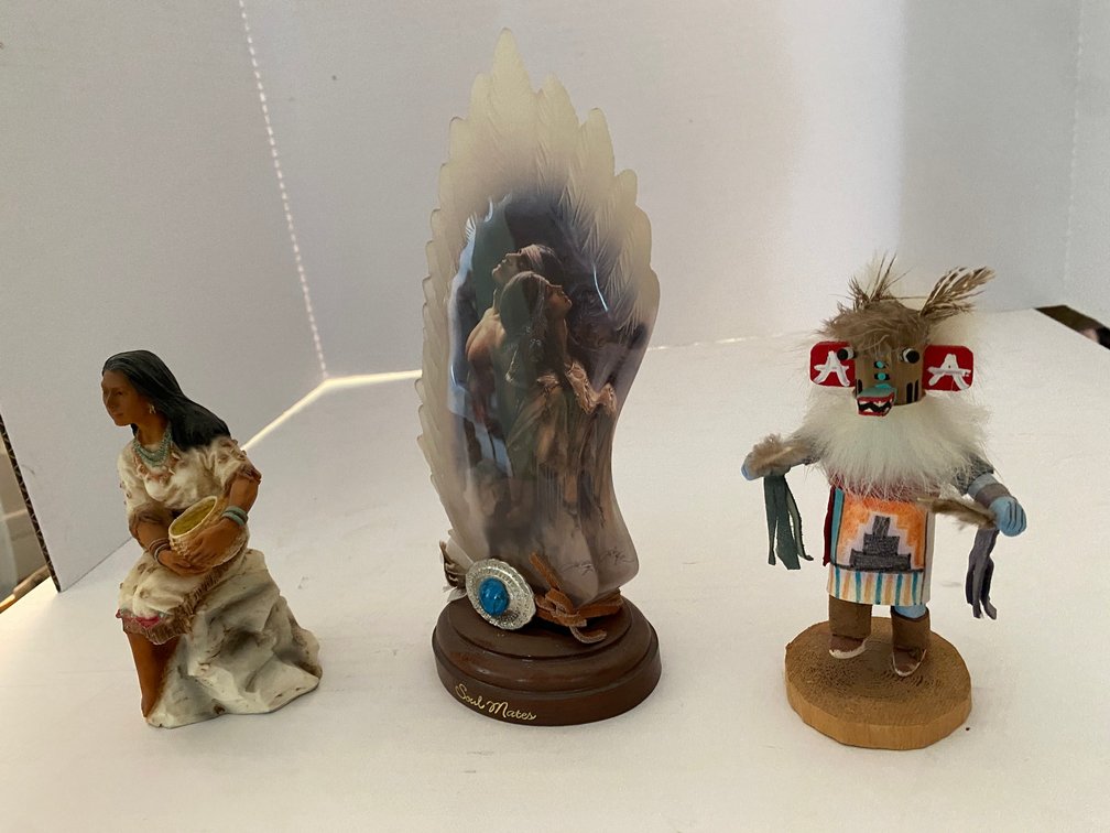 Three Native American Figurines