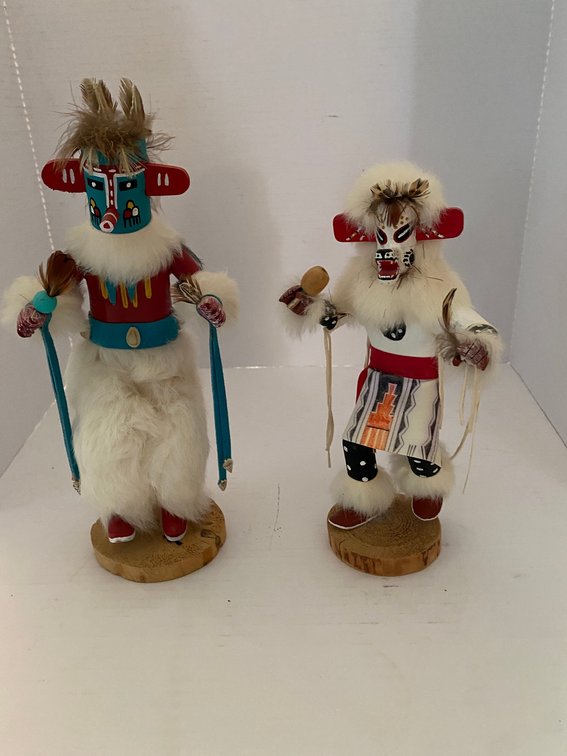 Two Native American Statuaries
