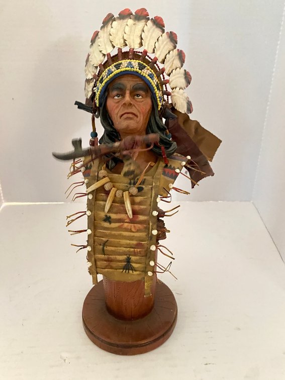 Native American Bust Figurine