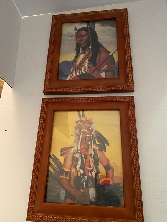 Two Framed Native American Portrait Prints