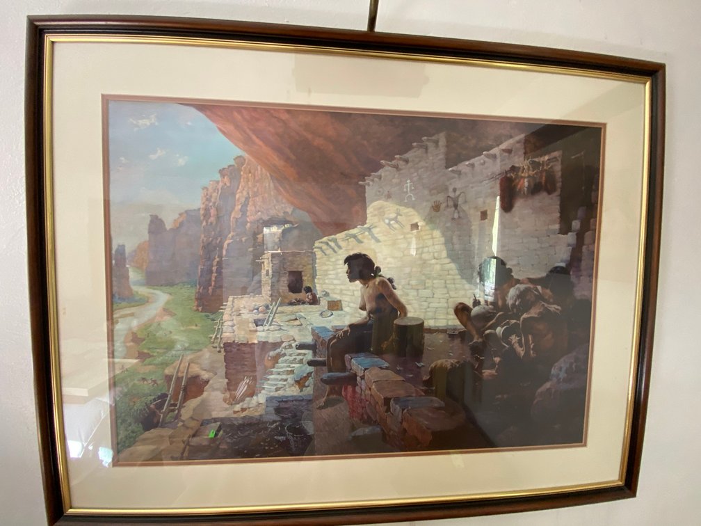 Framed Southwestern Native American Cliff Dwelling Print