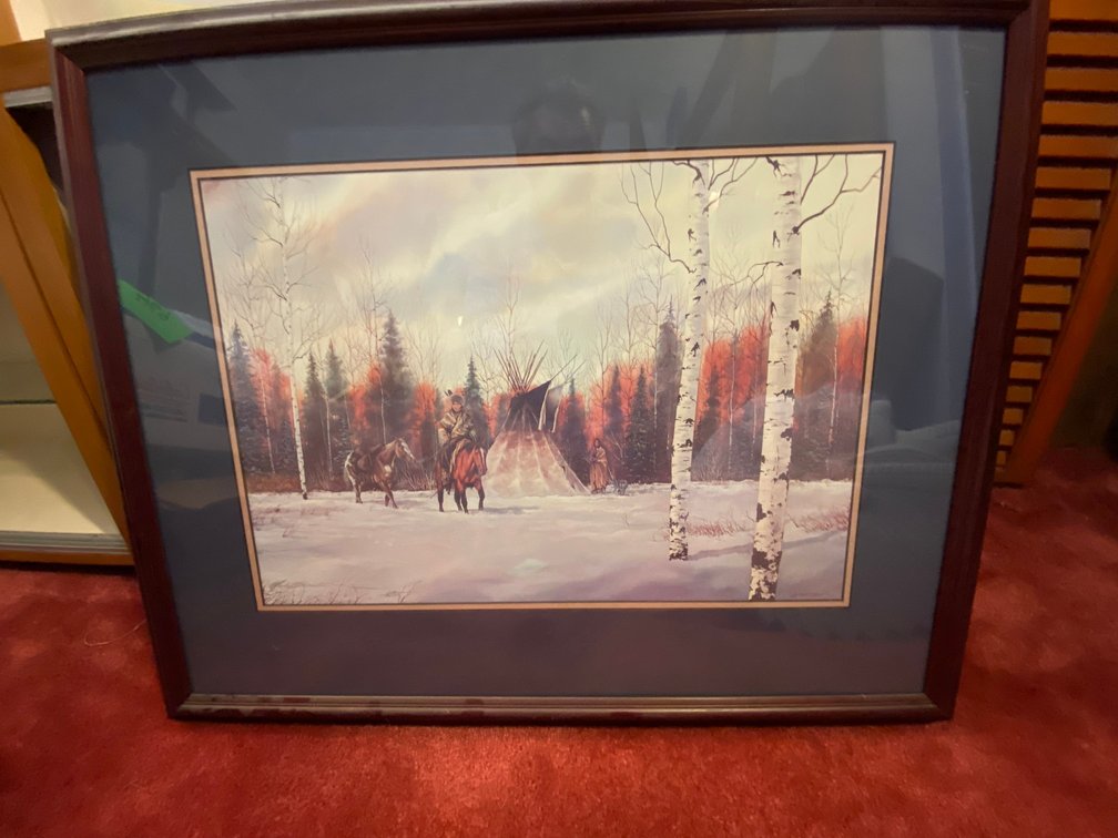 Signed Native American Print