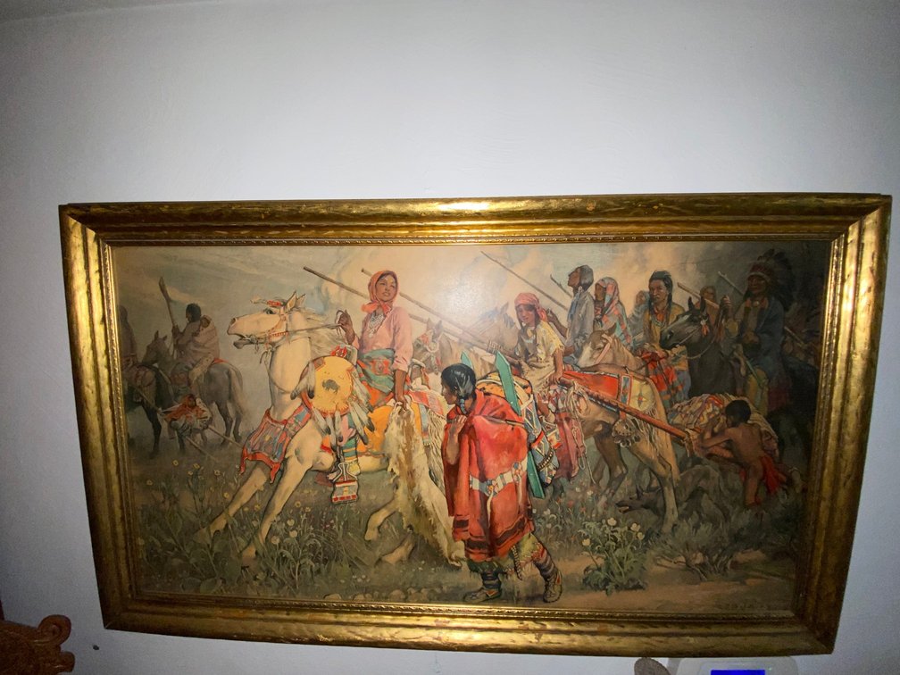 John Young-Hunter Native American Procession Painting