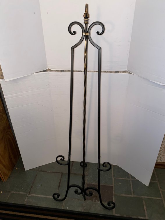 Decorative Wrought-Iron Floor Easel, 52 in.
