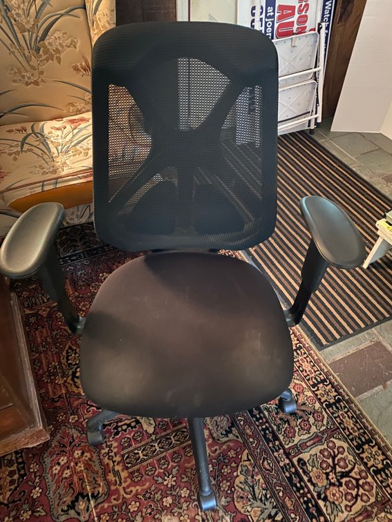 Black Office Chair with Mesh Back