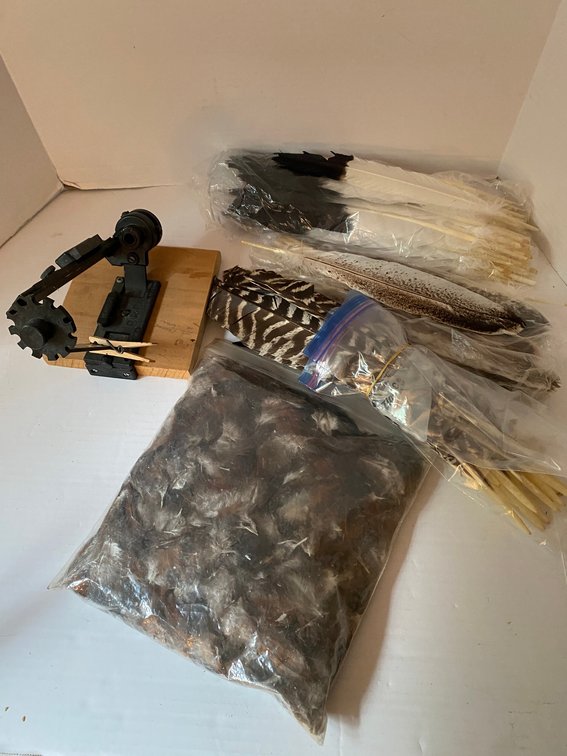 Feather Crafting & Fly-Tying Supplies with BPE Tool