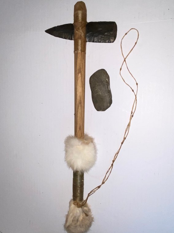 Stone-Headed Tomahawk & Stone Artifact