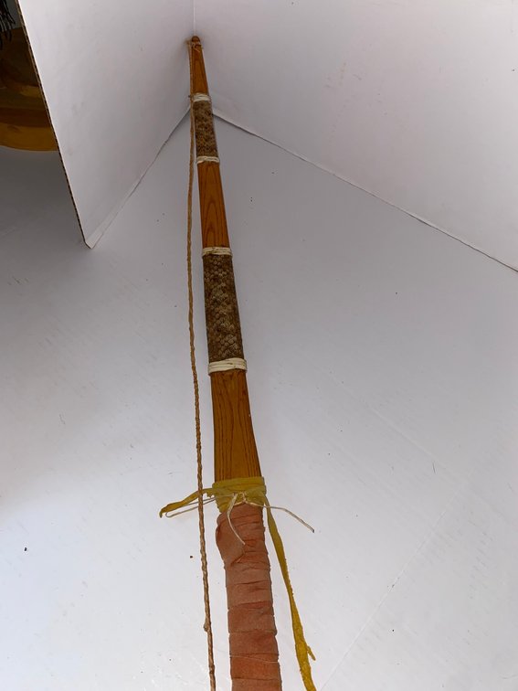 Hand crafted bow, snakeskin elements