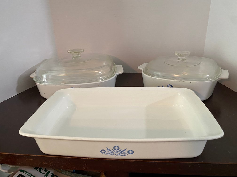 CorningWare Blue Cornflower Casserole Dishes
