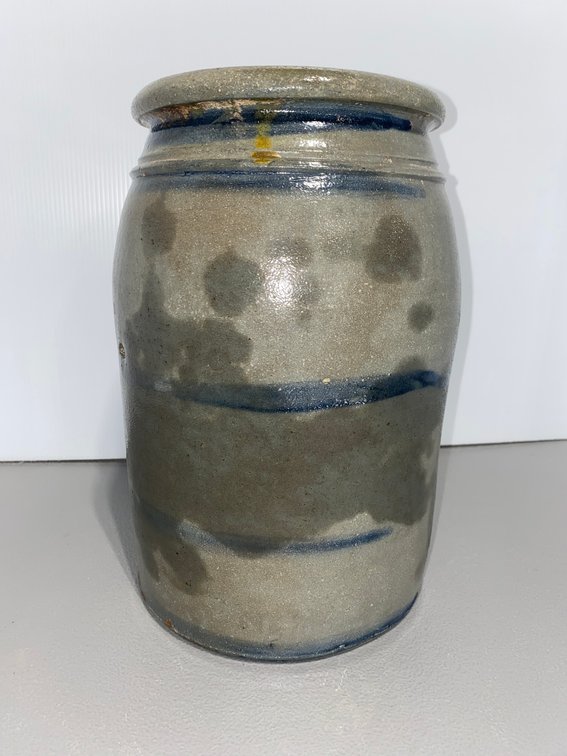 Striped Stoneware Crock