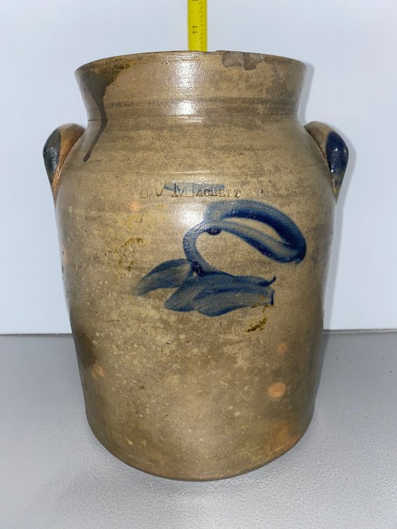 L.V. Machett Painted Crock