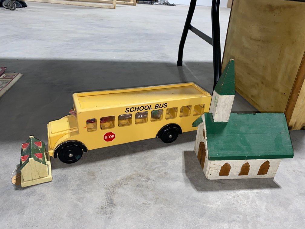 Folk Art Wooden Buildings and Bank